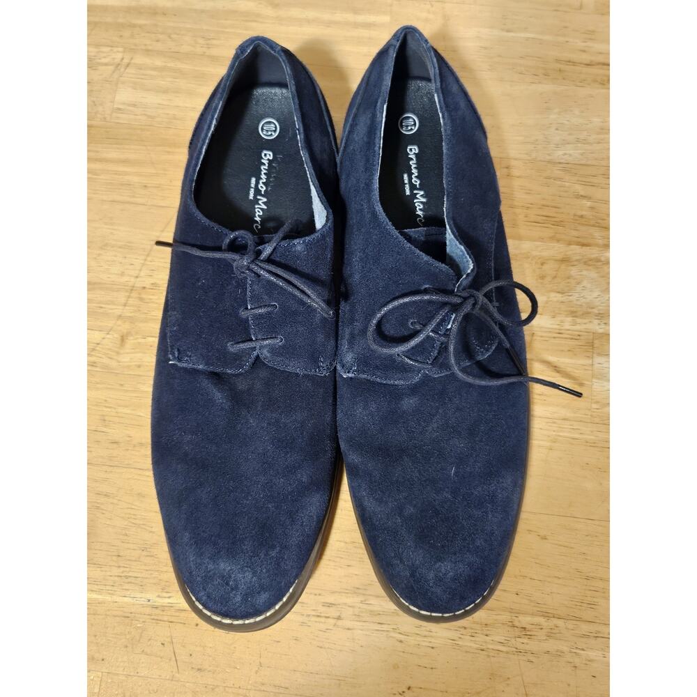 Bruno Marc Urban-08 Oxford Navy Suede Dress Shoes US 10.5 UK 9.5 EUR 44